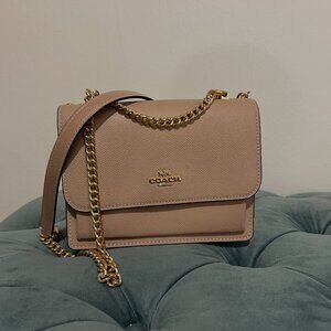 Coach Mini Bag in Tan with Gold Chain